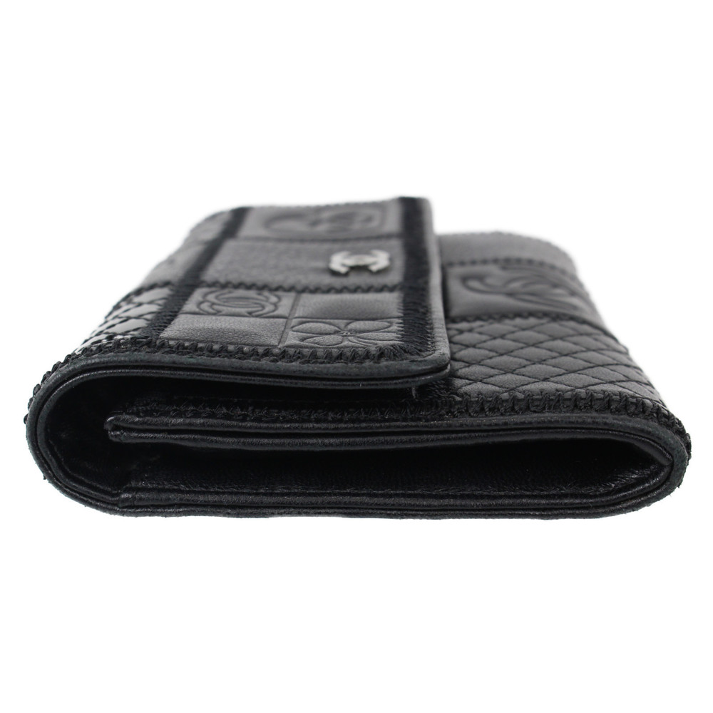 Chanel Patchwork Coco Compact Wallet Black Bifold… - image 3